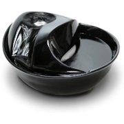 Pioneer Pet Raindrop Ceramic Pet Fountain, Black
