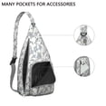 thumbnail image 3 of Sunset Turtle Sling Backpack - Tropical Ocean & Beach Print, Fashionable Crossbody Bag for Students & Office Workers, 3 of 3