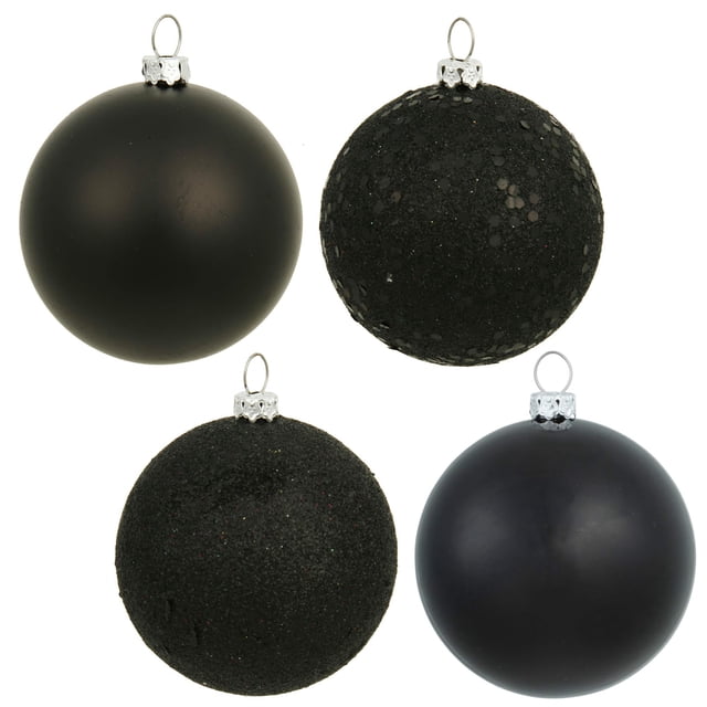 Adorno Navideño Vickerman Bola Negra 2.4" con 4 Acabados x24