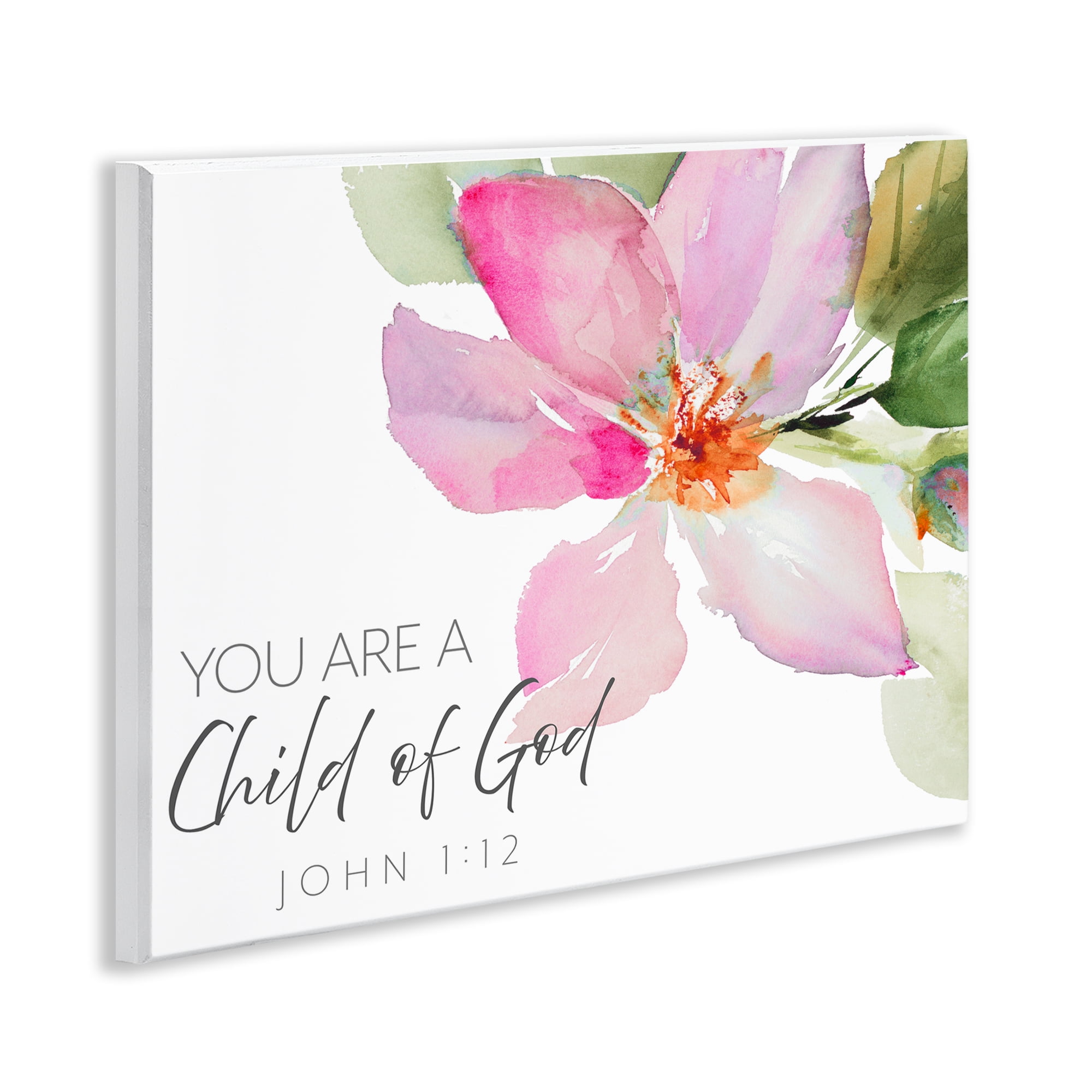 Stupell Industries Child Of God Pink Flower Wall Plaque Art, design by Lanie Loreth
