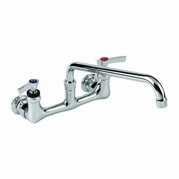 Straight Kitchen Faucet, Manual, 8" Mount, 2 Hole Commercial