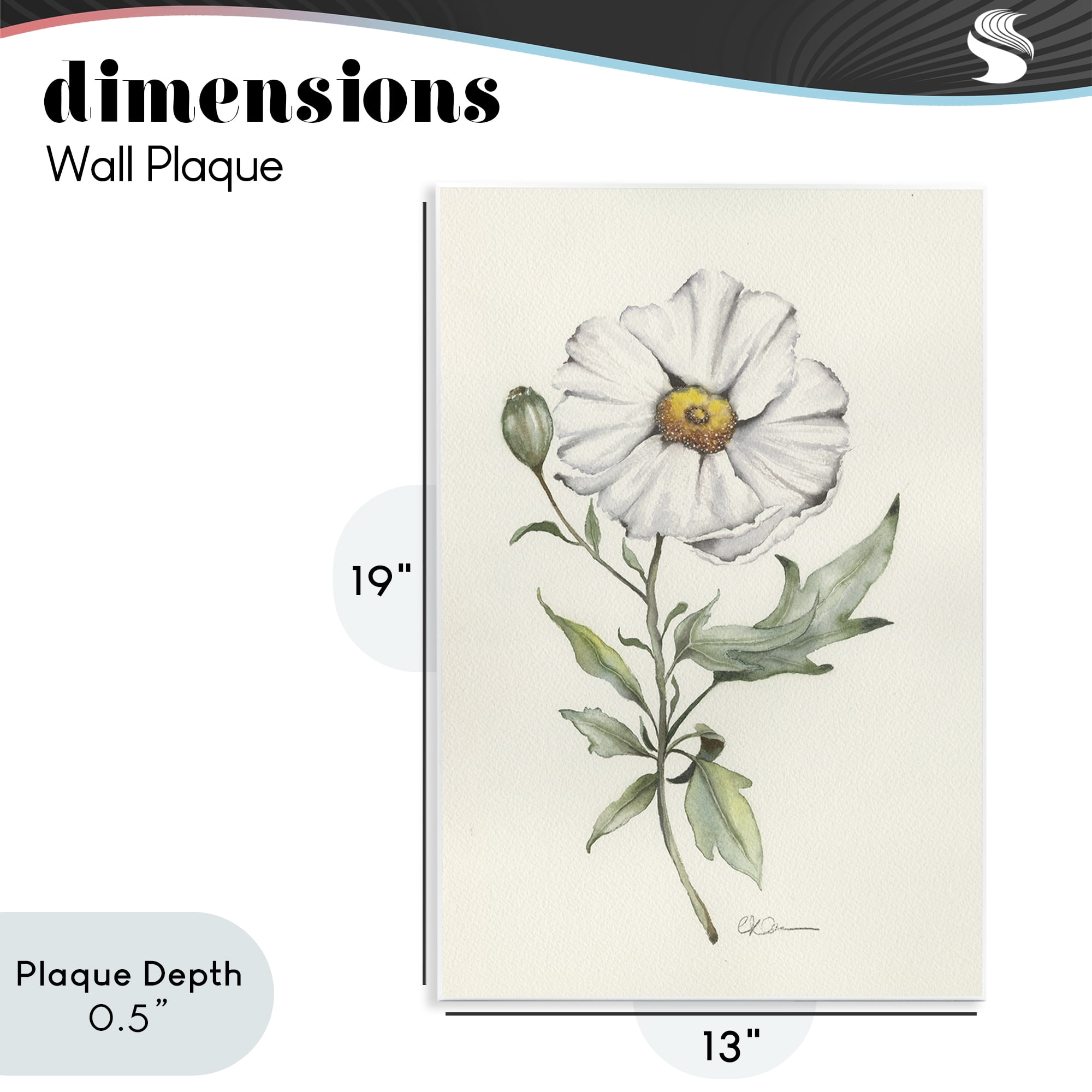 Stupell Industries Natural Wild Blossom Sprig Wall Plaque Art, design by Cady Driver