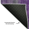 thumbnail image 3 of Addison Rugs Mayfield Washable Transitional Striped Purple Rectangle Rug, 1'8" x 2'6", 3 of 5