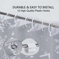 thumbnail image 6 of Christmas Shower Curtain, Winter White Silver Snowflake Xmas Premium Waterproof Fabric Shower Curtain, Silver White Christmas Snowflake Shower Curtain with 12PCS Hooks, 36X70IN, 6 of 6