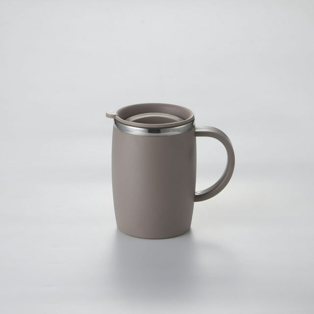 500ml Creativo De La Taza Aislada De Acero Inoxidable De La Taza De Café Durable (Marrón)