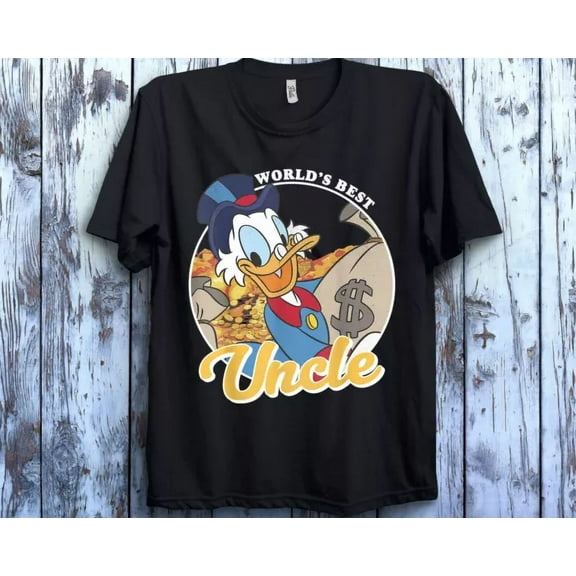 Disney DuckTales Scrooge McDuck World's Best Uncle Unisex Shirt Adult Tee 10028