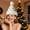 Gold, variant on Elegant White Faux Fur Christmas Hat with Gold Sequins & Snowflake Patterns, Soft Plush Holiday Party Photo Prop, Unisex Adult Festive Decor Headwear (16.93x11.81in)