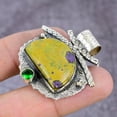 thumbnail image 3 of Natural Stichtite, Diopside Handmade 925 Sterling Silver Pendant 2.27", 3 of 4