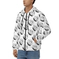 thumbnail image 3 of Kdxio Cool Dog Print Men Hoodies Casual Hoodies for Men with Zip Pockets Full Zip Long Sleeve Sweatshirt Sports Hooded Jacket-Small, 3 of 5
