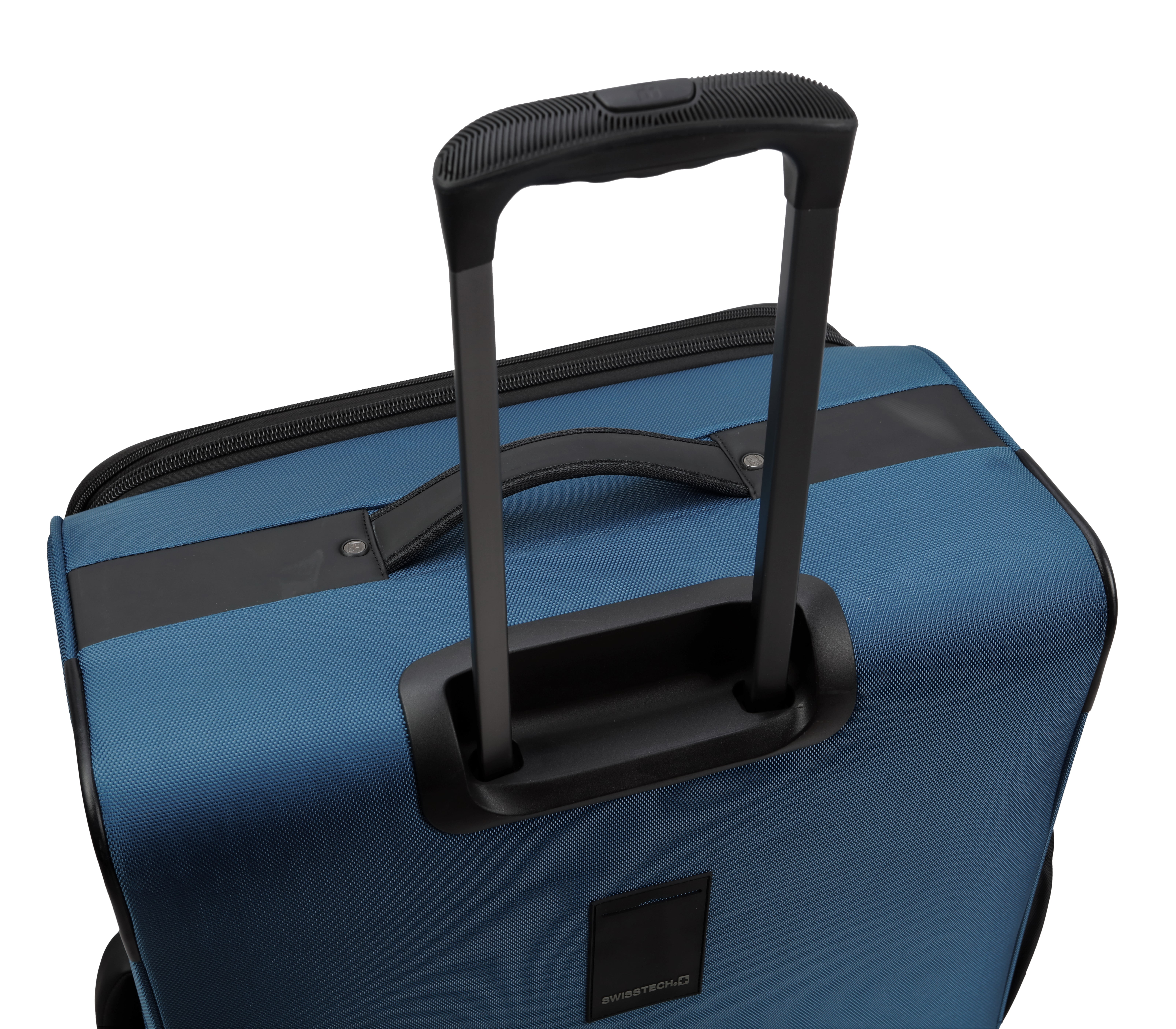 Swiss Tech 28in Softside Checked Luggage with 8-Wheel Spinner, Blue