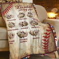 thumbnail image 2 of Baseball Blanket Soft Warm Cozy Sport Throw Blankets for Boys Girls Fuzzy Plush Blanket Lightweight Fleece Flannel Kid Adults Gift for Bed Couch Sofa 80"x60", 2 of 6