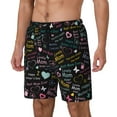 thumbnail image 2 of Daiia I love you Mom Mens Swim Trunks Swim Shorts Quick Dry Swim Shorts with Mesh Lining Pockets-XX-Large, 2 of 9