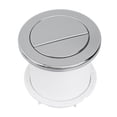 thumbnail image 1 of Pneumatic Drain Valve Button Double Drain Switch Button Round Flush Valve Toilet Replacement Button For Bathroom Accessories Silver, 1 of 9