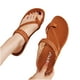 thumbnail image 4 of Sandalias de verano para mujer, sandalias planas sin cordones, zapatos romanos de cristal, sandalias informales con punta abierta Wmkox8yii  nm7965, 4 of 9
