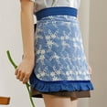 thumbnail image 4 of Hot Sale!npkgvia Kitchen Apron,Chef Apron,Waist Apron Soft Oil Proof Lace Embroidered Women Server Waitress Short Half Apron with 2 Pockets for Kitchen,Kitchen Essentials,Blue, 4 of 7