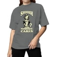 thumbnail image 2 of Shhh Nobody Cares Retro Graphic Women's T-shirt, 2 of 3