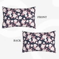 thumbnail image 2 of Gukieu Leaves Flower Print Plush Pillow Cover, Hidden Zipper Pillow Protector without Pillow Core, Suitable for Bedroom, Office, Car Decoration-16"x24", 2 of 6