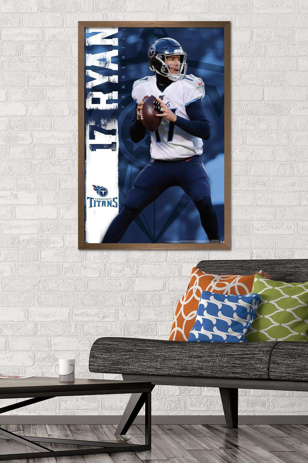 NFL Tennessee Titans - Ryan Tannehill 20 Wall Poster, 22.375" x 34", Framed