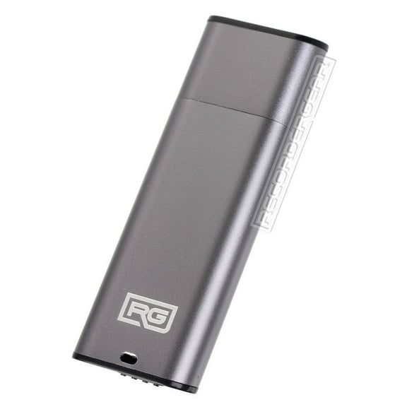 FD10 8GB USB Flash Drive Voice Recorder _ Small 192kbps HD Quality Audio Recording Device _ 16hr Battery 90hr Capacity _Gra