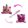 Unicorn Double-sided Flip Doll Reversible Unicorn Plush Stuffed Animal Doll Toys Happy Pink- Angry Magenta Set of 2