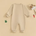 thumbnail image 7 of YABCSAZ Toddler Baby Easter Romper Long Sleeve Bunny Graphic Kids Jumpsuits Casual Loose Pllover Button Open Pants Boys Girls Unisex Pajama Infant Newborn Baby outfits Size 12 Month, 7 of 7