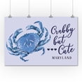thumbnail image 3 of Maryland, Crabby but Cute Sentiment (36x54 Giclee Gallery Art Print, Vivid Textured Wall Decor), 3 of 3