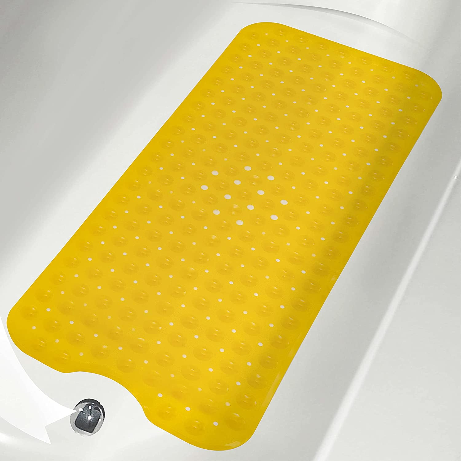 Shower Mat NonSlip Bath Tub Mat with Suction Cups and Drain Holes Bath Mats for Bathroom Shower