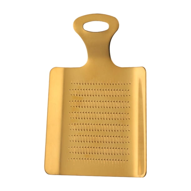 Rallador de jengibre con mango, creativo y profesional, de acero inoxidable. Oro
