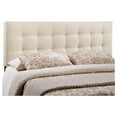 thumbnail image 4 of Lily Tufted Linen Fabric Upholstered Queen Headboard in Ivory - Elegant Bedroom Accent with Button-Tufted Design, 4 of 6