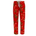 thumbnail image 3 of Hearthz Mens Christmas Pj Pants Drawstring Elastic Waist Mens Lounge Pants Funny Print Wide Leg Mens Pj Bottoms, 3 of 5