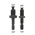 thumbnail image 1 of 1/2Pcs 1/4 To 3/8 Inch 1/4 To 1/2 Inch Connecting Rod Drill Chuck Adapter Hex Shank Drilling Bit Extension for Electric Drill 2Pcs Set, 1 of 8