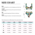 thumbnail image 4 of Kdxio Colorful Hawaii Palms Print Women's 2 Piece High Waisted Wrap Spaghetti Strap Summer Swimsuit Bikini Set-Medium, 4 of 7