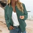 thumbnail image 2 of VOGUES Lightweight Jackets For Women Casual, Fall Jackets For Women 2025, Womens Jacket Plus Size Bomber Jackets Lightweight With Pockets Zip Up Quilted Casual Coat Outwear Light Green XL, 2 of 4