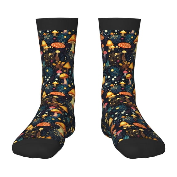 Naloa Colorful Plants Mushroom Kids Socks Unisex Kids and Toddlers' Crew Socks, ,1 Pairs