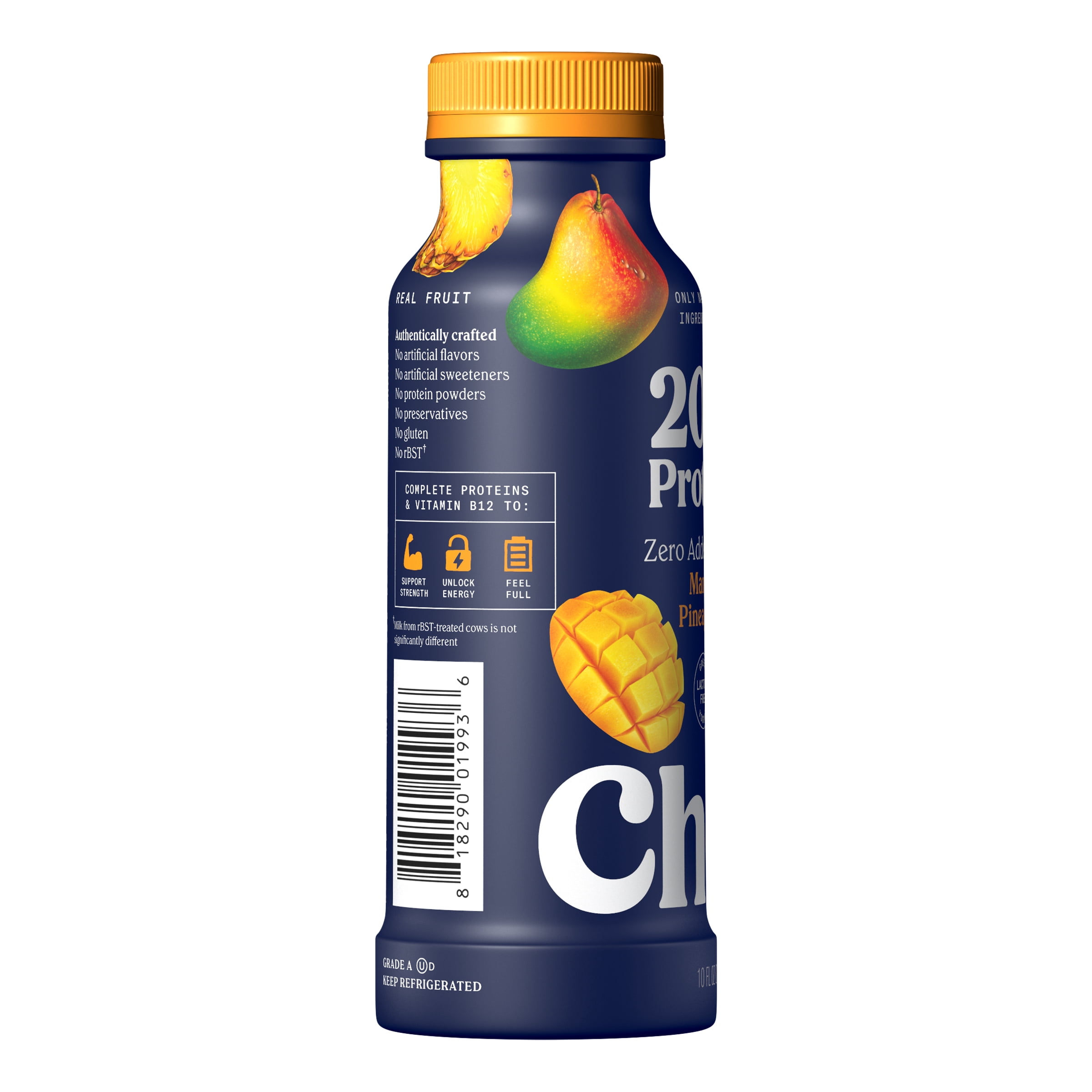 Chobani 20G Protein Low-Fat Greek Yogurt Drink, Mango Pineapple, 10 fl oz Bottle