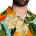 thumbnail image 5 of Tangerine Men's Short Sleeve Hawaiian Beach Shirts, Casual Printed Button Down Spread Collar Tops, Summer Unisex Style, 5 of 6