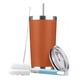 thumbnail image 1 of Vaso De Acero Inoxidable 20oz Con Tapa Y Popote Naranja Belug, 1 of 5