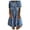 C1-BU2645, variant on Womens Turn-Down Collar Mini Dress Denim Tiered Hem Button Front City Walk Sundress
