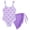 Purple*, variant on Children Girls Swimsuit Sets Bow Print Bikini Backless Tankini Cute Swimwear Summer Beach Pool Athletic Bathing Suit
