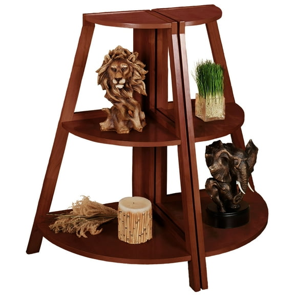 Kimber Short Corner Shelf Pair Classic Cherry 3 Shelf Classic Cherry 3 Shelf