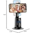 thumbnail image 3 of Smart Ai Facial Recognition Phone Tripod, Auto Face Tracking 360° Rotating Cell Phone Photo and Video Kits Stand with Remote and Gesture Control, for Live Vlog, Video,Content Creator, 3 of 7