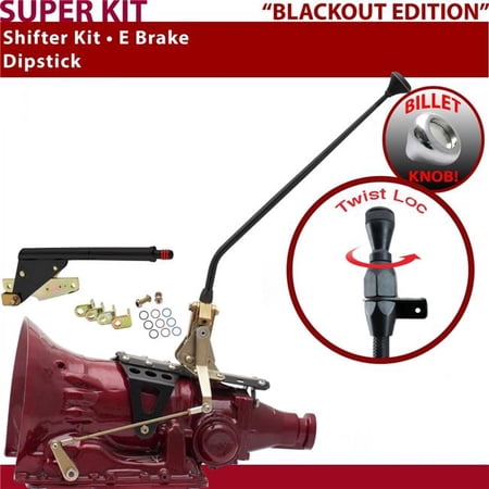 American Shifter TH400 Shifter Kit Black 16 in. E Brake Dipstick for F2DCD