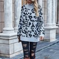 thumbnail image 3 of HAPIMO Rollbacks Womens Cute Heart Sweater Fall Fashion Round Neck Long Sleeve Pullover Casual Knit Ribbed Loose Fit Sweaters Teen Girls Clothes Gray M, 3 of 9