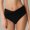Black, variant on Laipiong Women's Bikini Swim Bottoms High Waisted Ruched Pleated Front Solid Color Swimming Bathing Suit Shorts Summer Beach Slim Fit Swimwear