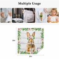 thumbnail image 5 of Easter Bunny Cloth Napkins, Spring Daisy Botanical Leaves Gray Wooden Washable and Reusable Dinner Napkins Set of 8, Table Napkin for Kitchen Party Birthday Wedding Hotel Housewarming 20"x20", 5 of 9