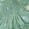 thumbnail image 5 of Okbabeha Baby Girl Summer Clothes Daisy Bodysuit Puff Sleeve Bubble Romper Smocked Dress Newborn Boho Outfits, 5 of 8