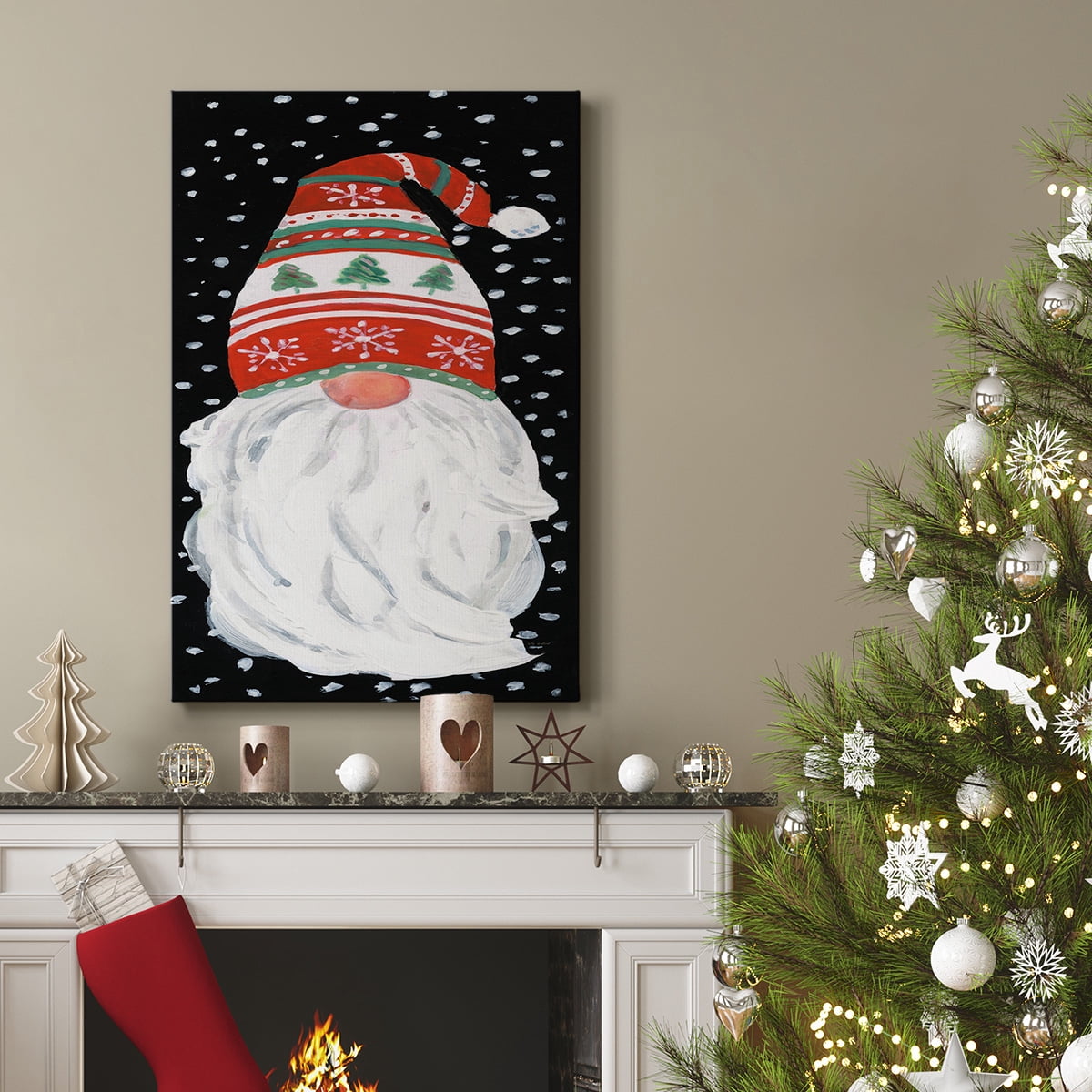 Winter Welcome Gnome- Gallery Wrapped Canvas