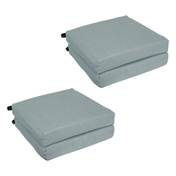 Blazing Needles 20-inch by 19-inch Premium Olefin Outdoor Chair Cushions (Set of 4)
