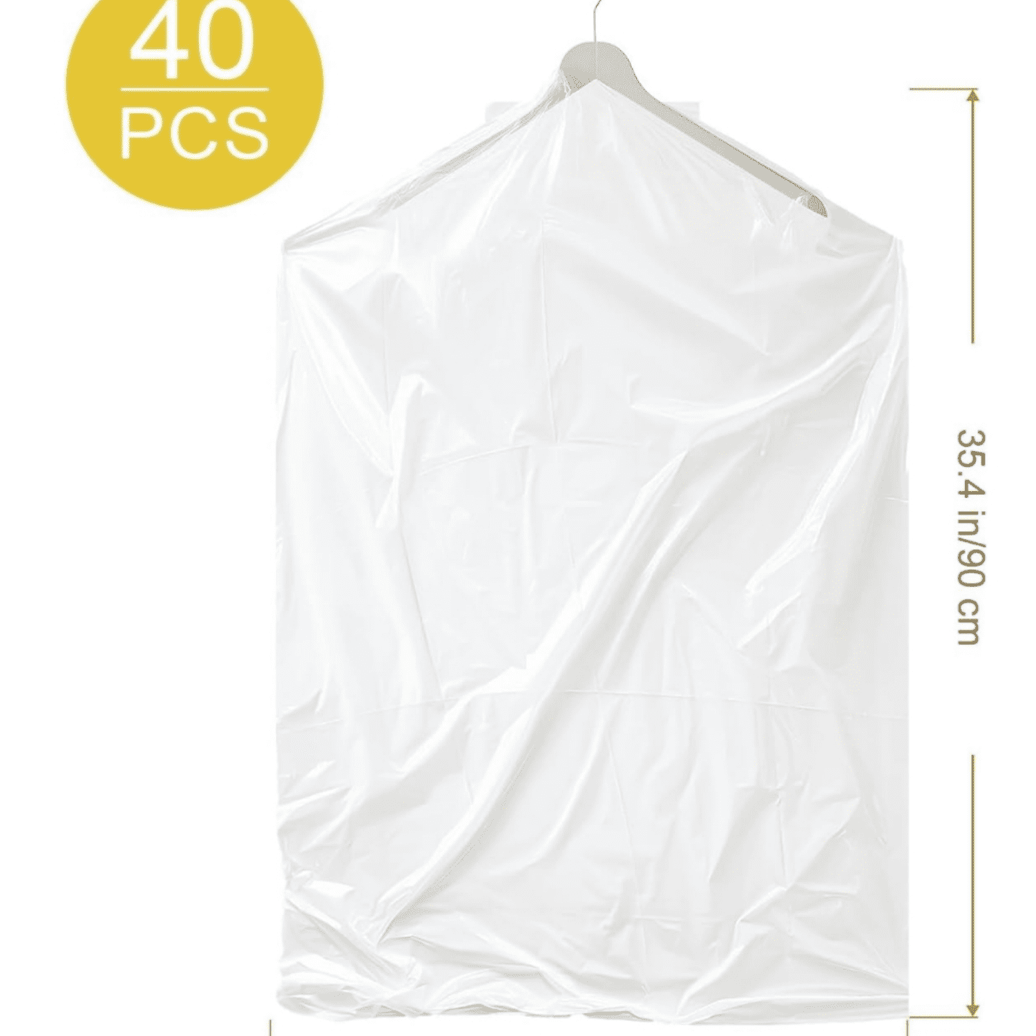 Clear Clothes Covers Plastic Garment Bags Dry Cleaner Bags Plastic Clear Dry Cleaning Bags for Hanging Clothes Storage