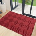 thumbnail image 7 of Fas Home Runner Rugs 4FTX16FT Indoor Outdoor Hallway Runner with Rubber Backing Non-Slip Carpet Washable Area Rugs Custom Sizes for Entryway Kitchen Laundry Room Balcony Patio Red, 7 of 7